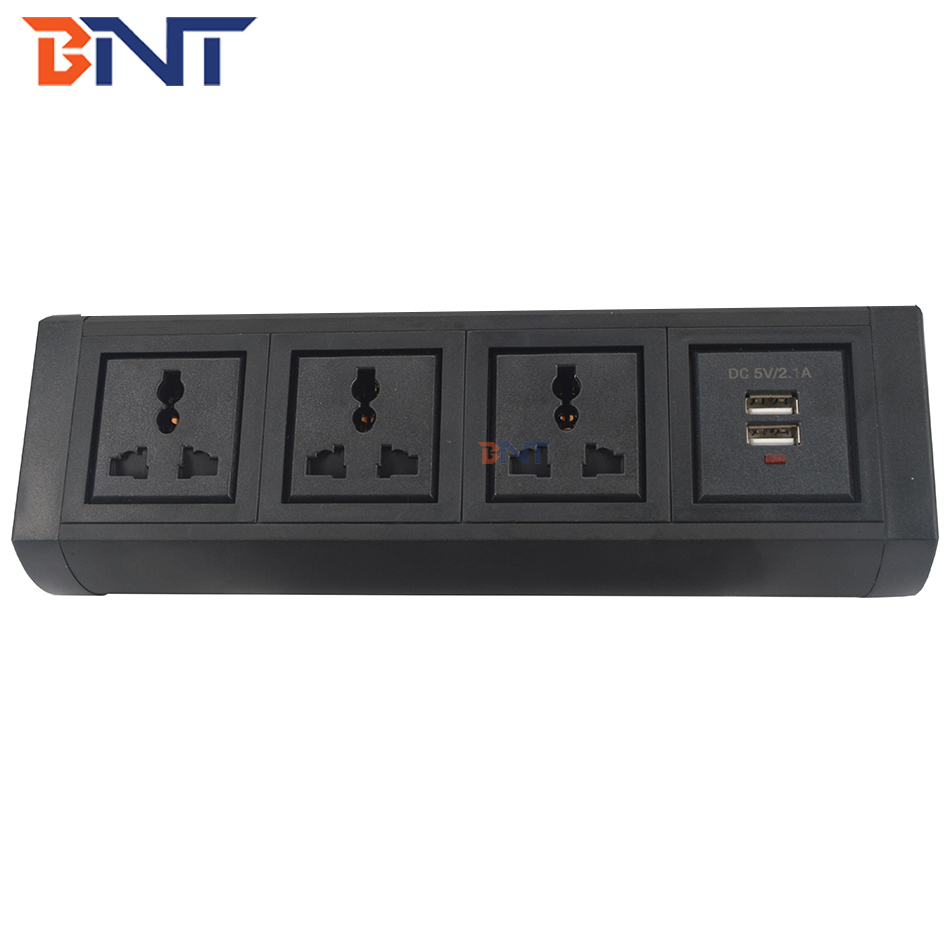 OEM/ODM desktop clamp on type power strips with usb charger ports smart power socket/multi port usb chargers with 3 gang power