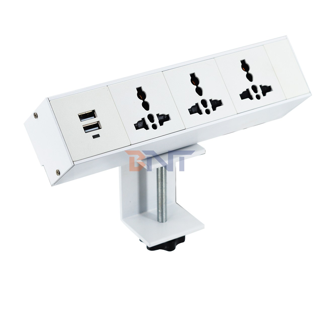 OEM/ODM clamp on Tabletop Power Socket Removable Power socket Universal Outlet Furniture 2 USB Output Ports Charging