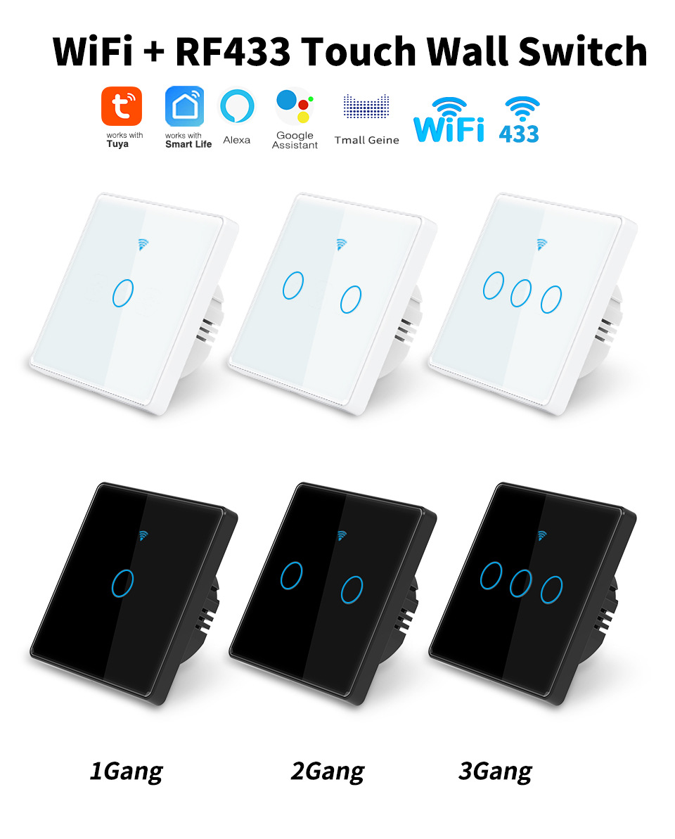 OEM/ODM CE Advanced Beautiful Wall Switch Can Be Connected To The Mobile Phone Network Control Switch