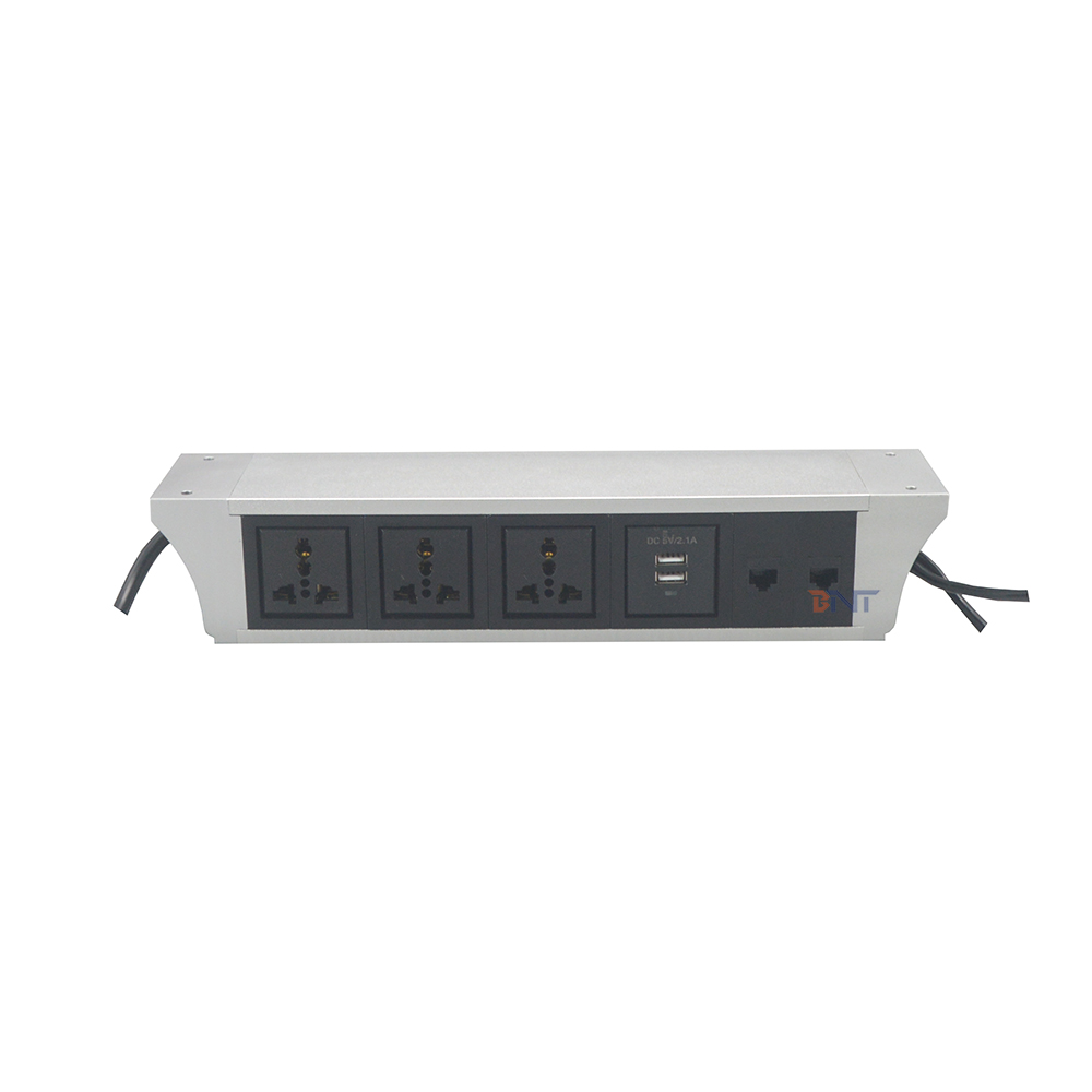 Innovative Electric Pop-Up Power Socket Box for Contemporary Office Spaces